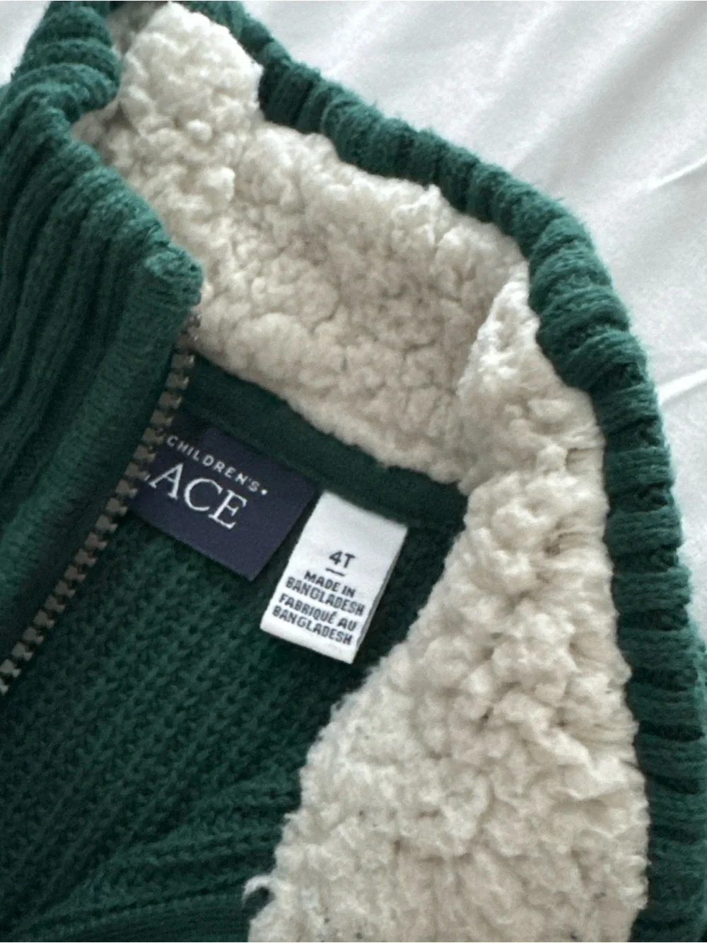 The Children's Place Emerald Half-Zip Sweater
